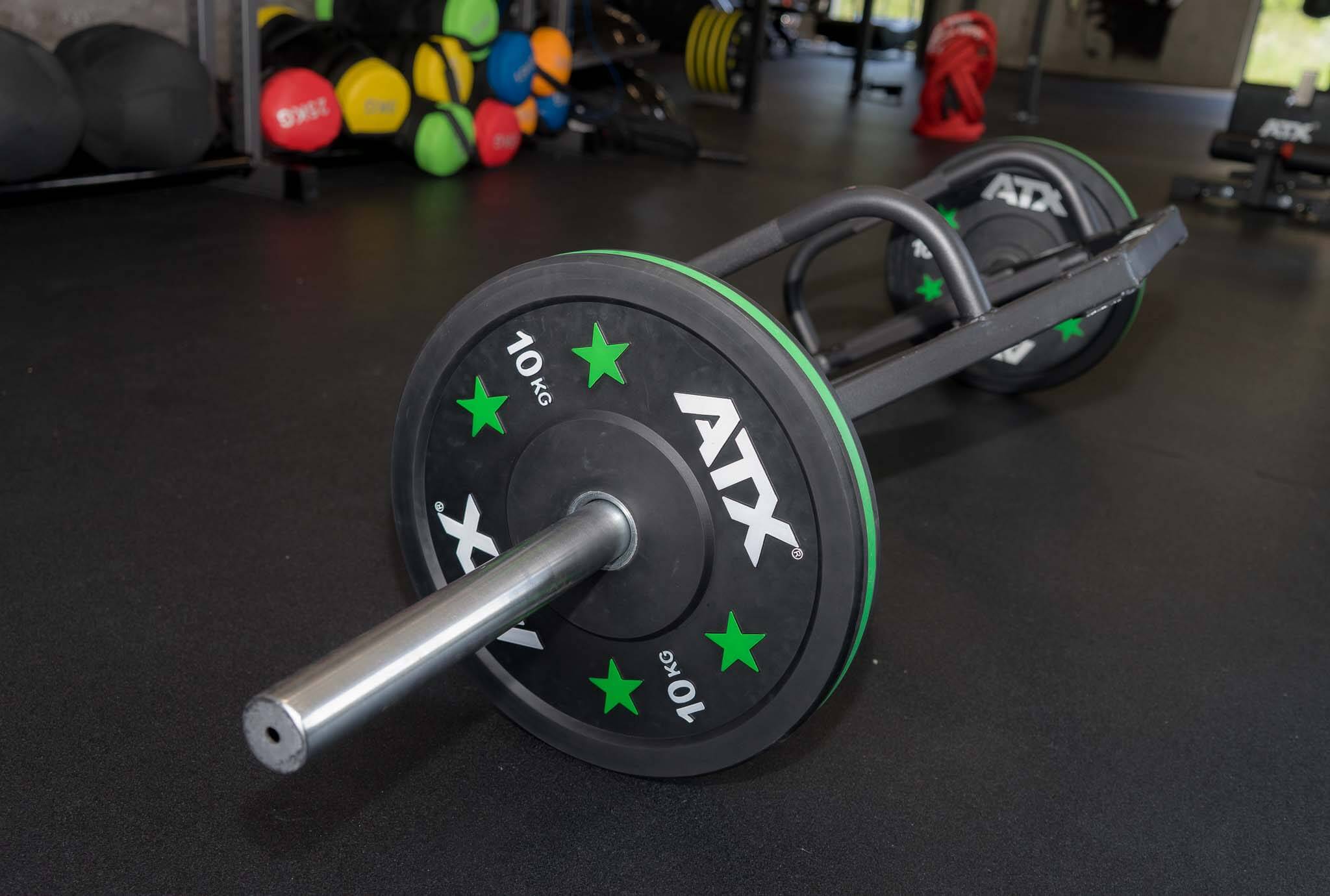 Bara olimpica cu discuri pentru antrenament cu greutati si wheightlifting