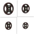 Disc fitness din polyuretan, placa de greutate, 30 mm, negru