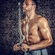 Maner triceps pentru multifunctionale fitness, cromat