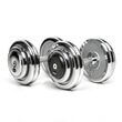 Gantere fitness compacte CHD® cromate, 3 - 25 kg, gradatie 1 kg