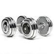 Gantere fitness compacte CHD® cromate, 3 - 25 kg, gradatie 1 kg