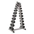 Stand, suport fitness, depozitare 10 perechi de gantere cromate Trendy Sport