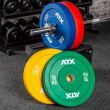 Disc olimpic, bumper, placa de greutate, cauciuc ATX® Colorfull 5