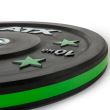 Disc olimpic Bumper de cauciuc ATX®, placa de greutate 5-25 kg, negru cu dungi colorate 3