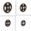 Disc olimpic ATX®, placa de greutate, poliuretan, 4 mânere de prindere, Ø 50 mm, negru/rosu 4