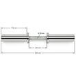 Bara fitness gantera IFS, 50 cm, 5 kg, Ø 50 mm, crom, cu sigurante 5