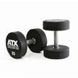 Set gantere fitness din poliuretan ATX®, Ø 32 mm, 132 mm, 5 -20 kg, 5-30 kg, 5-40, 5-50 kg, negru / crom 2