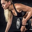 Set gantere fitness din poliuretan ATX®, Ø 32 mm, 132 mm, 5 -20 kg, 5-30 kg, 5-40, 5-50 kg, negru / crom 12