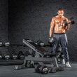 Set gantere fitness din poliuretan ATX®, Ø 32 mm, 132 mm, 5 -20 kg, 5-30 kg, 5-40, 5-50 kg, negru / crom 13