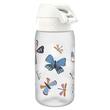 Sticla de apă Ion8 pentru copii rezistentă la scurgeri, Recyclon™, Fluturi, 350 ml, Editie limitata 1