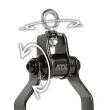 Maner simplu rotativ ATX ® Black Line pentru statii multifunctionale fitness, negru 3