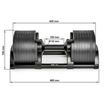 Gantere compacte ATX® Original Nüobell®, pereche 2 x 36 kg, negre 6