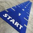 Pista de sprint, gazon sintetic fitness, numerotat 6