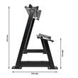 Suport pentru gantere, 144 cm, pentru 6 perechi, negru 7
