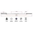 Bara fitness profesionala pentru antrenament IFS, 152 cm, 11.4 kg, Ø 50 mm, crom 3