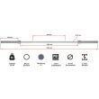 Bara olimpica ATX ® Raptor Squat Bar Xtreme, haltera, 240 cm, 25 kg, Ø prindere 32 mm 10