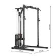 Statie fitness completa ATX® Power Rack, scripete cu stiva de greutate, incarcare maxima 400 kg, inaltime 214 cm 12