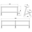 Suport ATX® pentru gantere hexagonale - extensibil modular, 144 cm 8