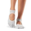 Sosete yoga, pilates, gimnastica ToeSox Full Toe Bellarina - Alb 1