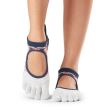 Sosete yoga, pilates, gimnastica ToeSox Full Toe Bellarina - Alb/albastru model 1