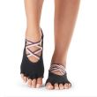 Sosete yoga, pilates, gimnastica ToeSox Half Toe Elle - Negre/Elastic colorat 1