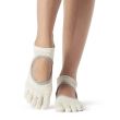 Sosete yoga, pilates, gimnastica ToeSox Full Toe Bellarina - Crem/Gri