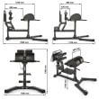 Aparat fitness ATX® hiperextensii GHD PRO 6