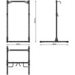 Cadru antrenament functional ATX® Crossfit Half-Rack cu bara de tractiuni 3