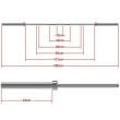 Bara olimpica ATX® de competitie pentru Powerlifting, Weightlifting, haltera, 20 kg, 220 cm, Ø 50 mm 4