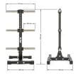 Suport ATX ® depozitare discuri bumper, placa de greutate Ø 50 mm