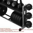Sistem de depozitare fitness modular pentru discuri, gantere si kettlebell