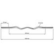 Bara fitness SZ, 30 mm x 120 cm cu cleme incluse 2