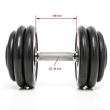 Set complet de gantere CHD - cauciuc - gradatie 2.5 kg 2