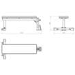 Banca dreapta ATX® flat bench, negru, 400 kg, seria 600 6