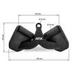 Maner dublu ATX® pentru statii multifunctionale, acoperire din neopren anti-derapant, 20 cm, negru 3