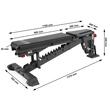 Banca ATX® Multi Bench - Ultimate 2.0 - cu pernă PU, seria 600, incarcare 500 kg, negru 5