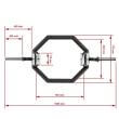 Bara fitness de antrenament hexagonala IFS Hex Bar Pro 8