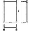 Statie fitness ATX ® pentru antrenamente functionale, Half Rack, prindere de perete, inaltime 197 cm 3
