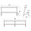 Suport pentru gantere ATX® cu două niveluri, 144 cm - extensibil modular 9