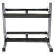 Stand, suport fitness pentru depozitare gantere, 2 nivele