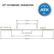 Bara olimpica de competitie ATX®, haltera pentru Powerlifting 20 kg, 220 cm, Ø 50 mm 5