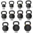 Original Russian Kettlebell, 8 - 48 kg, fonta, negru 5