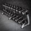 Gantera fitness ATX®  din poliuretan, 2.5 - 60 kg, negru / crom 5