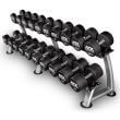 Gantera fitness ATX®  din poliuretan, 2.5 - 60 kg, negru / crom 4