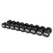 Gantera fitness ATX®  din poliuretan, 2.5 - 60 kg, negru / crom 1