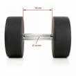 Gantera fitness ATX®  din poliuretan, 2.5 - 60 kg, negru / crom 3
