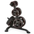 Suport fitness pentru depozitare discuri 30 mm cu design oval negru 3