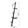 Stand, suport fitness pentru depozitare 5 bare, gantere compacte, cu prindere pe perete