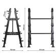 Stand, suport fitness pentru depozitare 10 bare, gantere compacte