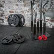 Suport fitness depozitare bare Ø 30 mm, haltera, vertical, negru